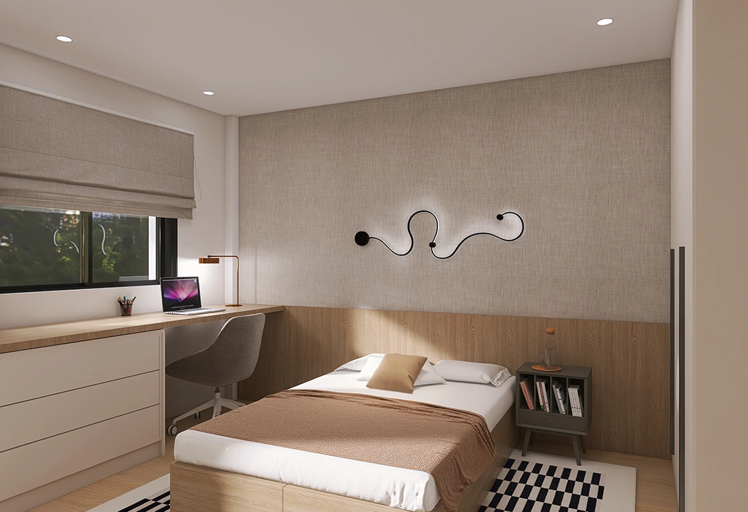 SEDA 26 Habitación invitados habitación infantil tonos crema, tierra, beige minimalista