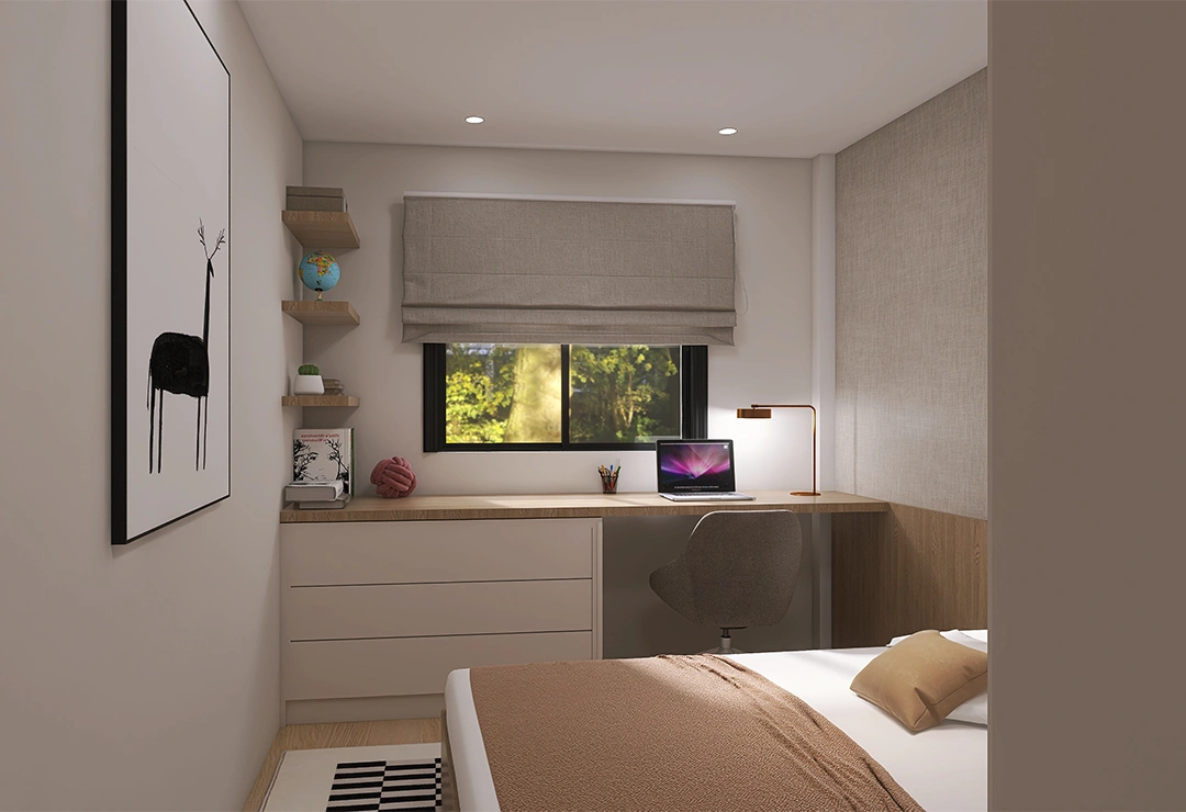 SEDA 29 Habitación invitados habitación infantil tonos crema, tierra, beige minimalista