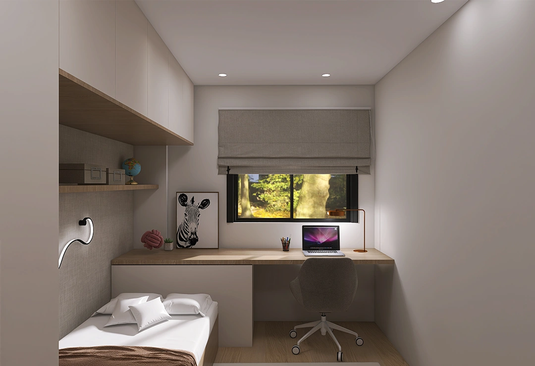 SEDA 30 Habitación invitados habitación infantil tonos crema, tierra, beige minimalista